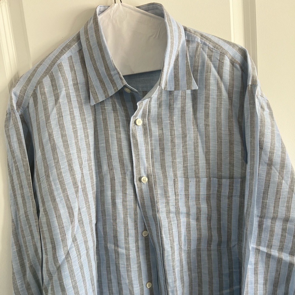 Blue Zegna button down. Mens L.